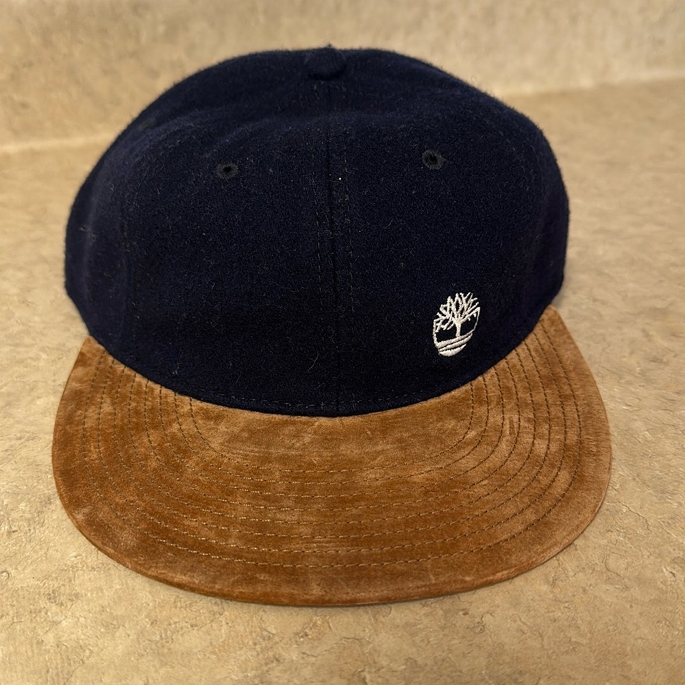 American Eagle x Timberland Mens Flat Brim Wool Suede Baseball Hat NWT